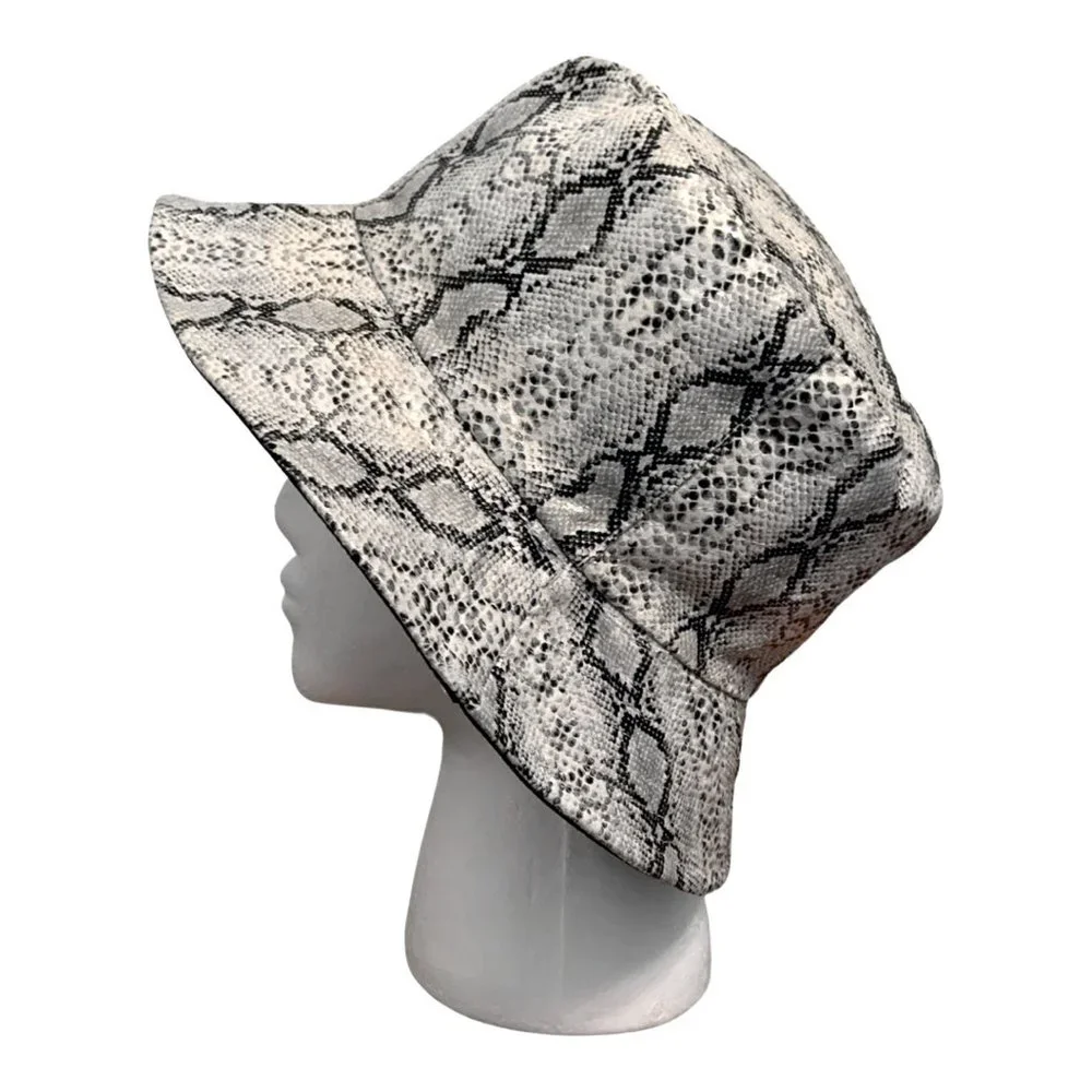 Foux Reptile Snake Skin Bucket Hat - Picture 3 of 5